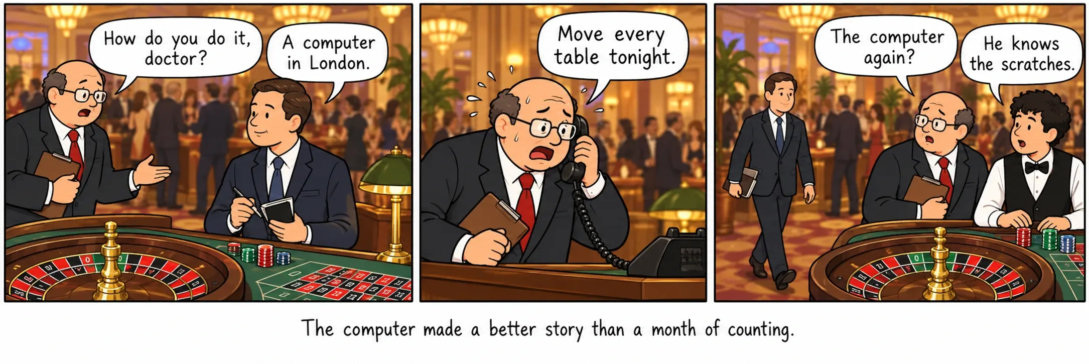 O computador rendia uma história melhor do que um mês de contagem.